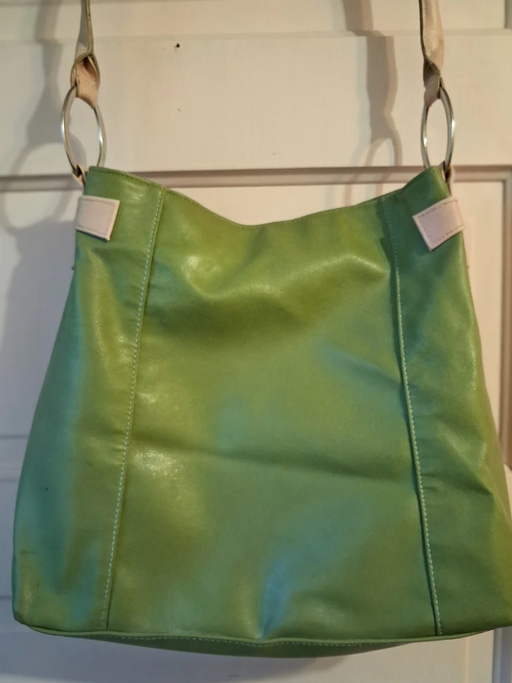 Estee Lauder Green and Light Pink Shoulder Bag